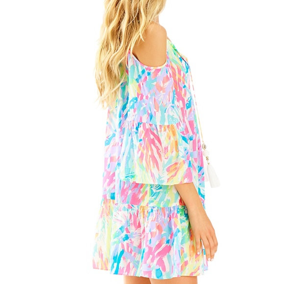 NWT Lilly Pulitzer Alanna Dress Sparkling Sands L - Picture 5 of 7
